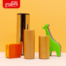 Childrens percussion Orff musical instrument wooden sand bell early education sand hammer wooden sand tube small wood sand tube sand tube bell ring ring ring
