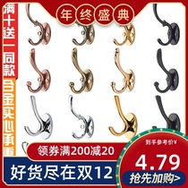 European adhesive hook black clothes hook Wall Wall single hook door rear creative coat hook Wall single hanging clothes hook