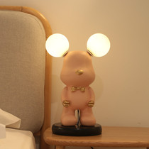 Cartoon bear table lamp decoration designer Nordic modern living room childrens bedside lamp Net red cute dimming decorative lamp