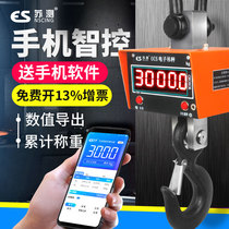 Lifting pounds 5 tons electronic crane scale 10 lifting scale industrial weighing machine driving Crane 2 Hook scale 3t1 electronic scale line 5T