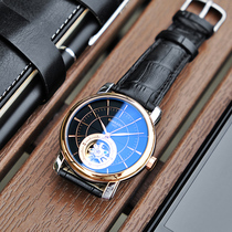 Bin Qatar nameplate Pointed Goods Watch Men Fully Automatic Mechanical Watch Waterproof Hollowed-out Real Strap 2021 New Mens Table