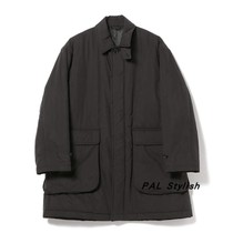 BEAMS Bal Collar autumn and winter long cotton-padded jacket mens and womens down jacket casual work jacket jacket