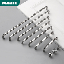 cabinet door handle modern minimalist wardrobe cabinet handle stainless steel wire drawing primary color drawer cabinet door handle u type