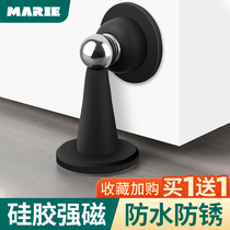 Door suction-free door stopper anti-collision silicone suction door stopper toilet rubber door touch with strong magnetic suction door resistance muted