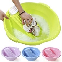 Washboard basin with washboard plastic laundry basin thickened washboard washboard washboard washbasin large washbasin student Basin