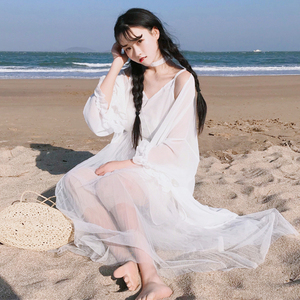 #Marine Air Sweet Set#antique long Skirt Women Summer fairy turn clothes coat Lolita lolita Princess - in himi Dress tide bhiner lolita fashion