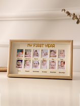 Baby Year Old Age Growth Memorial Photo Frame Pendulum Bench Children Photo Record Creative Birthday Gift Palace G Photo Album Hanging Wall