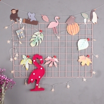 ins iron art grid photo wall table containing postcard photo clip creative personality Nordic wall decoration