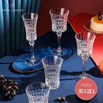 Imported cda wine glass Crystal Cup home personality creative goblet European luxury high-end champagne glass set