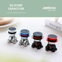 Car mobile phone holder air outlet magnet suction cup cute car with strong magnetic suction navigation seat lazy ring rotation