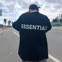 FOG double line ESSENTIALS reflective 3M letter base shirt men and women Spring Autumn High Street wind couple long sleeve T-shirt