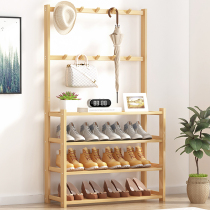Shoe rack household indoor good-looking multi-layer simple door storage small narrow shoe cabinet dormitory economical solid wood shelf