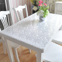 PVC waterproof and burn-proof table cloth soft plastic glass transparent table cloth table cushion free tea table cushion