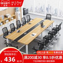 Desk conference table long table and chair combination simple modern training reception table size negotiation table office furniture