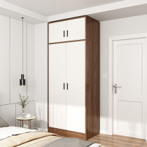 (separate top cabinet) Small family type wardrobe modern minimalist home bedroom imitation solid wood rental room with lockers