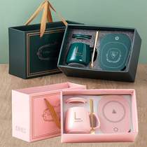 Warm Warm Cup Thermostatic Cup 55 Degrees Cup Mat Heating Gift Box Water Cup Automatic Office Milk Dormitory Office Theorizer ° C