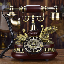 Antique telephone European old-fashioned creative retro telephone antique craft home fixed landline wing double flying