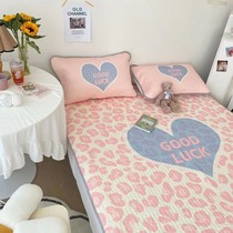 South Korea Ins Cherry Latex Cool Mat Dorm Room Student Three Sets Teenage Girl Hearts Ice Mat Air Conditioning Mat washed and folded