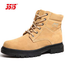 3515 Strong spring autumn casual shoes leather shoes shoes men wear-resistant high-top outdoor Martin boots desert boots