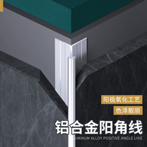 Aluminum alloy Y-shaped ceramic tile positive corner line Press strip edge strip metal closing edge trim strip wall tile corner protection