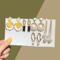 Retro earrings 2021 New Tide earrings Korean temperament Net red summer earrings ins cold wind earrings women