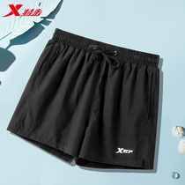 XTEP swimming trunks mens anti-embarrassment flat angle loose quick-drying large size mens suit beach pants hot spring swimming equipment