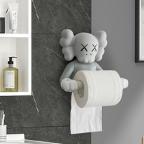 Creative tissue rack kaws doll modern light luxury Sesame Street pendant wall decoration non-perforated toilet wall wall hanging