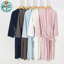 Bathrobe ladiesthin spring and autumn long style mens beauty salon  sleeping robe hotel huffeugge Japanese style kimono lovers bathrobe summer