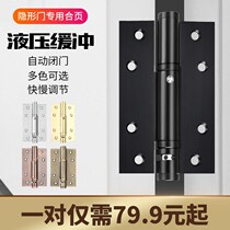 Invisible door hinge hydraulic cushioning hinge door closer automatic door closer door closer household spring hinge