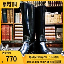  Play Engineer Boot Retro locomotive tea core oil wax high-top shoelace buckle Engineer tooling boots