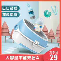 Baby bottle storage box Drain drying rack Baby tableware storage box with lid dustproof storage box Storage rack