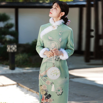 Improved Bangrobe 2023 new autumn and winter models thickened up young female long sleeve long long - term old winter