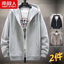 Antarctic sweater Men hooded summer ins trend Port wind wild loose spring cardigan jacket jacket