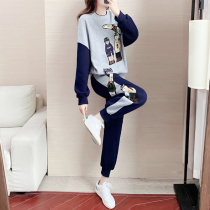 European Standing Clothing Suit Women 2022 Winter New Gush Thickened Spring Autumn Loose Leisure Sport Two Sets Eben