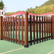 Outdoor anticorrosive wood fence fence garden villa courtyard decoration guardrail outdoor solid wood railings fence fence wall