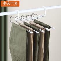 Folding pants rack Telescopic multi-function household pants hanger incognito magic pants rack Wardrobe storage artifact hanging pants rack