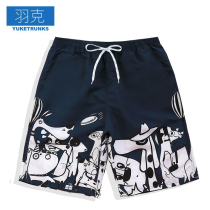  Beach pants mens sexy can go into the water couples seaside vacation beach pants mens quick-drying beach surfing swimming trunks