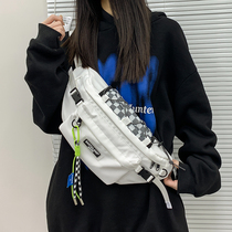 Tide brand Japanese chest bag mens ins simple shoulder bag waist bag backpack small shoulder bag female canvas student messenger bag