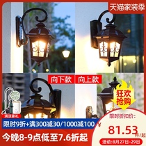  Waterproof lamp Outdoor villa exterior wall gate Balcony corridor lamp Solar super bright terrace outdoor courtyard wall lamp