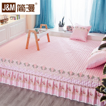 Custom tatami sheets one side of the bed skirt custom Nordic non-slip four-season Kang single 3-meter Kang skirt bedspread ice silk