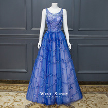 WESTSUNNY2019 new bridal toast wedding dress shoulder puffy dress theme bridesmaid banquet dress