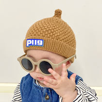 Baby pacifier hat autumn and winter hat Korean boy wool hat female knit hat baby baby hat