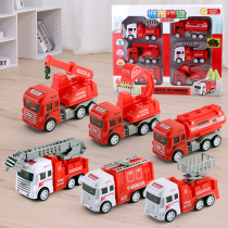 Childrens toy fire truck engineering car set combination baby car All kinds of cars Excavator 3-4 year old boy 2