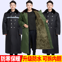 Military Cotton Coat Green Men's Winter Thickened Medium and Long Labor Coat Northeast Cotton Coat Women's Cold-proof Clothing Security Coat