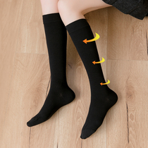  Enjoy it pressure thin leg calf socks womens summer JK socks long tube over the knee thin black half tube socks