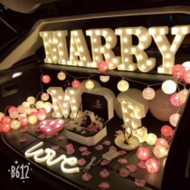 Romantic Surprise Courseware Car Tailbox Suv Trunk Placement Birthday Table White Creative Decoration