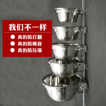 304 thickened stainless steel fixed large dog oversized dog cage hanging bowl Dog bowl Dog bowl shelf bracket Hanging type