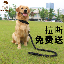 Walking medium and large dog rope dog leash dog leash sleeve neck collar p rope dog chain rope P chain golden hair Labrador