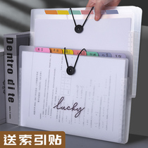 Organ folder ticket holder storage bag examination paper clip storage bag organ bag organ bag Manual storage bill storage instrument for primary and secondary school students file bag multi-layer portable trumpet sorting information book