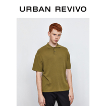 UR2021 summer new mens loose polo collar simple short-sleeved top woolen T-shirt MF10S9BN2006